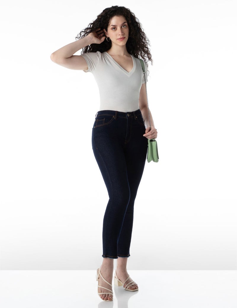 inkd Women's Slim Fit Jeans - Mid-Rise| Stretchable | Enzyme Wash | Classic 5 Pocket Styling | Jeans for Women - Image 2